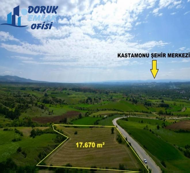 DORUK EMLAKTAN YATIRIMLIK YOLA CEPHE 17.670 M2 SATILIK ARAZİSİ